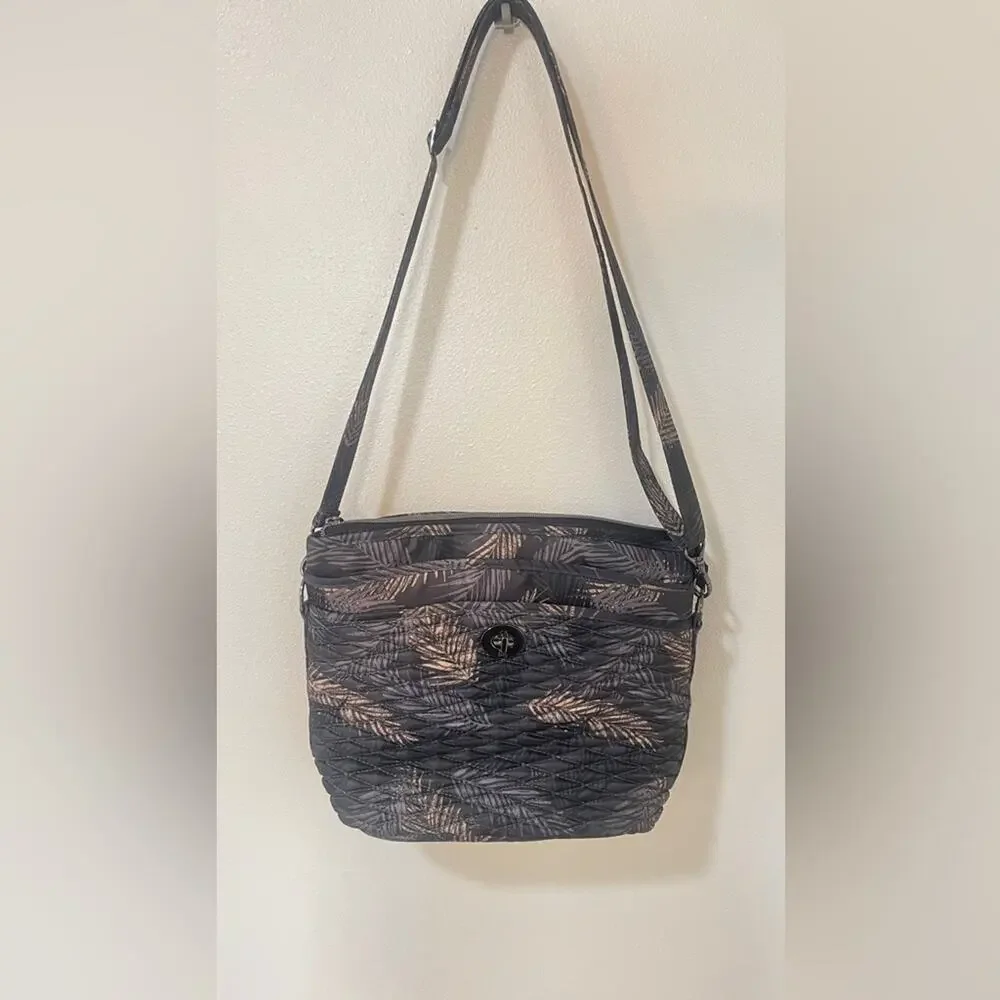 Lug Adagio Bubble Quilted Crossbody Shoulder Bag Purse-Tropical Fog